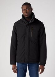 WRANGLER MĘSKA KURTKA ZIMOWA BODYGUARD JACKET BLACK 112341092 W40B011936. Czarne kurtki męskie Wrangler, na zimę, l, bez wzorów, bez kaptura. Za 419.99 zł.