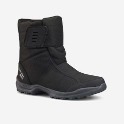 Buty turystyczne śniegowce męskie Quechua SH100 rzep. Czarne śniegowce i trapery męskie QUECHUA, na zimę, z gumy, sportowe, bez zapięcia. Za 169.99 zł.