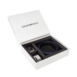 Pasek Męski Emporio Armani. Niebieskie paski damskie Emporio Armani, bez wzorów. Za 739.99 zł.