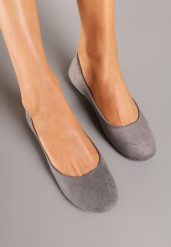 Szare Balerinki z Ozdobnym Połyskiem Delarisa. Szare baleriny damskie Born2be, bez wzorów, z jeansu, eleganckie, bez obcasa, na płaskiej podeszwie. Za 44.99 zł.