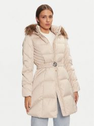 Guess Płaszcz zimowy New Olga W4BL40 WEX52 Beżowy Regular Fit. Brązowe płaszcze damskie Guess, na zimę, xxl, z aplikacjami, z syntetyku, bez kaptura. Za 849.99 zł.