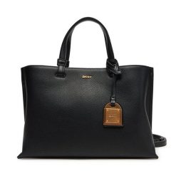 Torebka DKNY. Czarne torebki do ręki damskie DKNY, bez wzorów, klasyczne, bez dodatków. Za 809.99 zł.