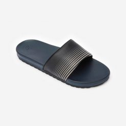 Klapki męskie Decathlon 550 Lines. Czarne klapki męskie Decathlon, z materiału, sportowe. Za 79.99 zł.