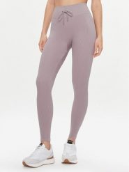 Guess Legginsy Rib-Seamless V4RB00 Z3CC0 Fioletowy Slim Fit. Fioletowe legginsy damskie Guess, s, z aplikacjami, z syntetyku. Za 399.99 zł.