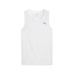 Damska koszulka bez rękawów TAD ESSENTIALS PUMA. Białe koszulki sportowe damskie Puma, bez wzorów, bez kołnierzyka, bez ramiączek, do biegania. Za 99.00 zł.