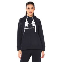 Bluza Z Kapturem Damska Logo Polar Rival. Czarne bluzy damskie Under Armour, l, bez wzorów, z polaru, z kapturem. Za 274.99 zł.
