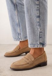 Ciemnobeżowe Klasyczne Mokasyny VICES z Wkładką ze Skóry Naturalnej Tassetu. Brązowe mokasyny damskie Born2be, z dzianiny, casualowe. Za 119.99 zł.