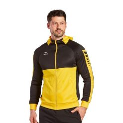 Kurtka treningowa z kapturem Erima Six Wings. Czarne kurtki sportowe męskie Erima, s, bez wzorów, do piłki ręcznej. W wyprzedaży za 220.50 zł.
