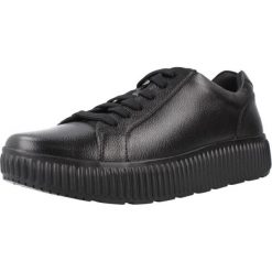 Buty GEOX D GRAISY Czarny. Czarne obuwie sportowe damskie Geox, bez wzorów, z materiału, na fitness i siłownię. Za 351.99 zł.