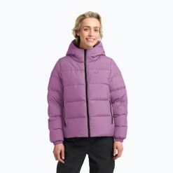 Płaszcz puchowy damski Jack Wolfskin Frozen Palace. Czerwone płaszcze damskie Jack Wolfskin, s, bez wzorów, z materiału, długie, bez kaptura. Za 1,099.00 zł.