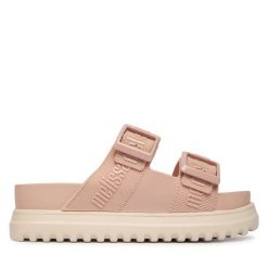 Klapki Melissa. Czerwone klapki damskie Melissa, bez wzorów, bez obcasa. Za 458.99 zł.