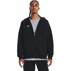 Bluza z kapturem Under Armour UA Rival Fleece FZ, Mężczyźni. Białe bluzy męskie Under Armour, l, bez wzorów, z kapturem, do biegania. Za 242.00 zł.
