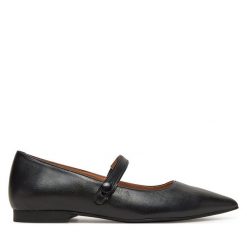 Półbuty Fly London. Czarne półbuty damskie Fly London, bez wzorów, bez obcasa, na płaskiej podeszwie, bez zapięcia. Za 489.99 zł.