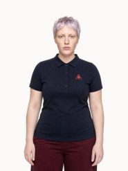 Damska koszulka polo Le Coq Sportif L'amour Du Sport. Niebieskie koszulki sportowe damskie le coq sportif, l, bez wzorów, z materiału, bez kołnierzyka, bez ramiączek. Za 362.00 zł.