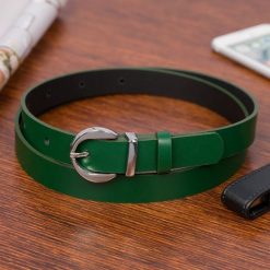 Pasek skórzany BELTIMORE r.95-110 cm O22 zielony. Zielone paski damskie bez wzorów. Za 49.99 zł.