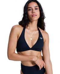 Trójkątny stanik bikini dla Kobiety SOLID ESSENTIALS Czarny. Szare bikini damskie Roxy, xs, bez wzorów. Za 129.99 zł.