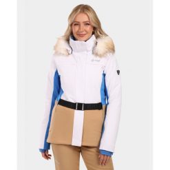 Damska kurtka narciarska Kilpi CARRIE-W. Białe kurtki snowboardowe damskie Kilpi, bez wzorów, bez kaptura, narciarskie. Za 680.25 zł.