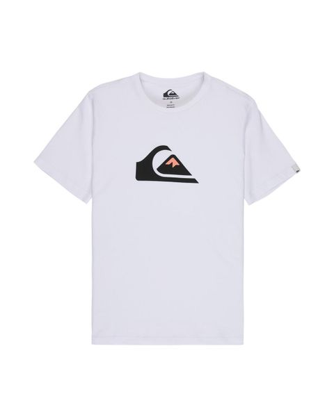 Koszulka dla Chłopców COMP LOGO. Białe t-shirty dla chłopców Quiksilver, bez wzorów, z bawełny, bez ramiączek. Za 74.99 zł.