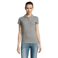 Damska Koszulka Polo Passion Melange. Szare koszulki sportowe damskie SOL'S, m, bez wzorów, bez kołnierzyka, bez ramiączek. Za 68.99 zł.