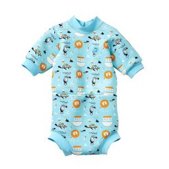 Pianka do pływania dziecięca Splash About Happy Nappy Arka Noego. Niebieskie kąpielówki dla chłopców SPLASH ABOUT, bez wzorów. Za 129.99 zł.