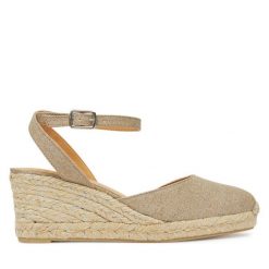 Espadryle Castañer. Szare sandały damskie Castañer, bez wzorów, bez obcasa, bez zapięcia. Za 419.99 zł.