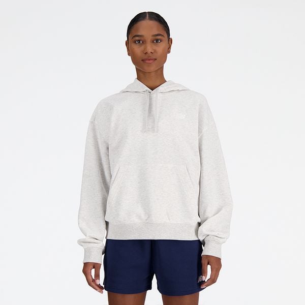 Bluza damska New Balance WT41507AHH – szara. Szare bluzy damskie New Balance, s, bez wzorów, z bawełny, z kapturem. Za 279.99 zł.