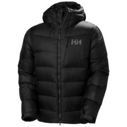 Kurtka puchowa Helly Hansen Odin Polar. Czarne kurtki sportowe męskie Helly Hansen, bez wzorów, z polaru, trekkingowe. W wyprzedaży za 1,690.50 zł.