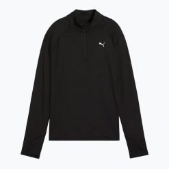 Bluza do biegania damska PUMA Run Velocity Cloudspun 1/4 Zip. Czarne bluzy sportowe damskie Puma, m, bez wzorów, bez kaptura, do biegania. Za 169.99 zł.
