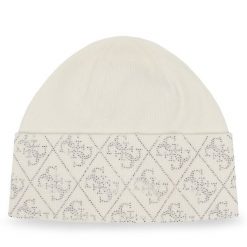 Czapka Guess. Białe czapki i kapelusze damskie Guess, na zimę, z aplikacjami. Za 214.99 zł.