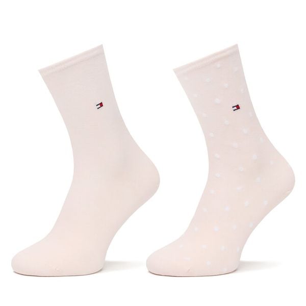 Skarpety długie Tommy Hilfiger. Czerwone skarpety damskie Tommy Hilfiger, bez wzorów. Za 49.99 zł.
