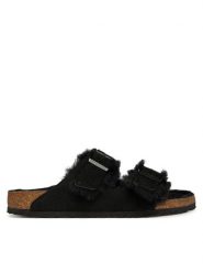 Birkenstock Klapki Arizona Shearling 752661 Czarny. Czarne klapki męskie Birkenstock, ze skóry. Za 749.99 zł.
