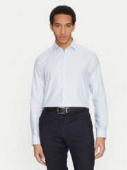 Calvin Klein Koszula K10K114302 Błękitny Slim Fit. Niebieskie koszule męskie Calvin Klein, m, bez wzorów, z bawełny, bez kołnierzyka, bez ramiączek. Za 229.99 zł.