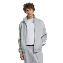 Kurtka z dresu Urban Classics Retro. Szare kurtki męskie Urban Classics, m, bez wzorów, z dresówki, retro, bez kaptura. Za 243.50 zł.