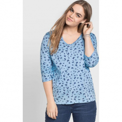 Koszulka w kolorze błękitnym. Niebieskie t-shirty damskie Sheego, z bawełny. W wyprzedaży za 56.95 zł.