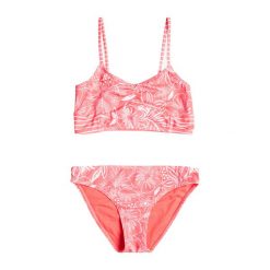 Strój kąpielowy dwuczęściowy dziecięcy ROXY Vacay For Life Crop Top. Czerwone stroje kąpielowe dla dziewczynek Roxy, bez wzorów, z elastanu. Za 73.99 zł.