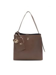 Beverly Hills Polo Club Torebka BHPC-W-05-A23 Brązowy. Brązowe torebki do ręki damskie Beverly Hills Polo Club, bez wzorów, z materiału, bez dodatków. Za 229.99 zł.