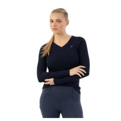 Pull w splot w damski ANKY ATC261303. Niebieskie swetry damskie ANKY, na zimę, bez wzorów, z dzianiny, bez kołnierzyka, bez ramiączek, bez kaptura. Za 388.00 zł.