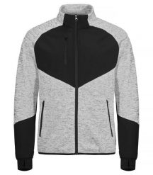 Clique Kurtka Haines z polaru i softshell – ciepła i praktyczna – Ash. Szare bluzy męskie CLIQUE, m, bez wzorów, z dzianiny, bez kaptura. Za 284.31 zł.