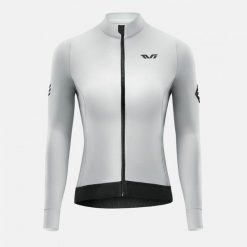 RockBros Bluza kolarska damska YDWT006 TVI ocieplana jesień/zima M - biało-szara (5907769393976). Białe kurtki damskie ROCKBROS, na jesień, m, bez wzorów, bez kaptura. Za 199.75 zł.