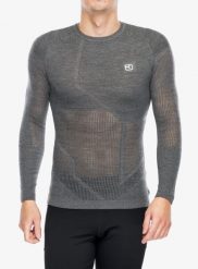 Bluza termiczna męska Ortovox Merino Thermovent LS. Szare bluzy męskie ORTOVOX, l, bez wzorów, z materiału, bez kaptura. Za 572.80 zł.