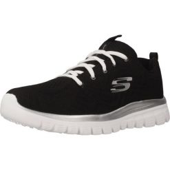 Buty do chodzenia damskie Skechers Gracefulget Connect. Czarne obuwie sportowe damskie Skechers, bez wzorów, z tkaniny, trekkingowe, Skechers Sport. W wyprzedaży za 255.30 zł.
