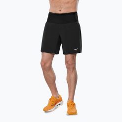Spodenki do biegania męskie Mizuno Multi Pocket 2in1 7.5. Czarne krótkie spodenki sportowe męskie Mizuno, m, bez wzorów, do biegania. Za 139.99 zł.