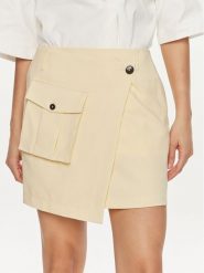 Herskind Spódnica mini Carolina 5115519 Żółty Regular Fit. Żółte spódnice damskie Herskind, bez wzorów, z syntetyku, mini. Za 399.99 zł.