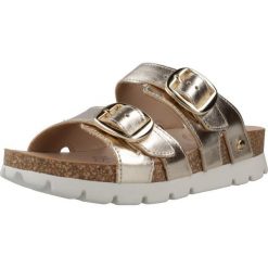 Sandały Panama Jack Model Shirley Kolor Złoty. Żółte sandały damskie Panama Jack, bez wzorów, z materiału, bez obcasa, bez zapięcia. Za 398.00 zł.