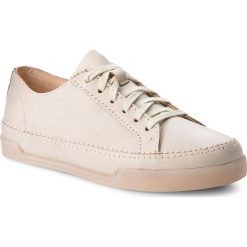 Półbuty CLARKS - Hidi Holly 261310304 White Leather. Brązowe półbuty damskie Clarks, z nubiku. W wyprzedaży za 229.00 zł.