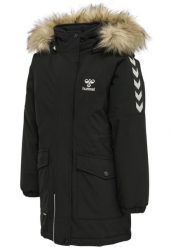 Dziewczęca wodoodporna kurtka z kapturem Hummel Root Tex. Czarne kurtki i płaszcze dla dziewczynek Hummel, bez wzorów, z materiału, długie, z kapturem. Za 296.00 zł.