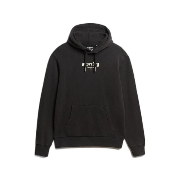 Luźna bluza z kapturem Superdry Tattoo Flash. Czarne bluzy męskie Superdry., s, bez wzorów, z kapturem. Za 344.20 zł.