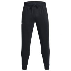 Spodnie Do Joggingu Męskie Polar Rival. Czarne spodnie materiałowe męskie Under Armour, m, bez wzorów, z polaru. Za 273.99 zł.