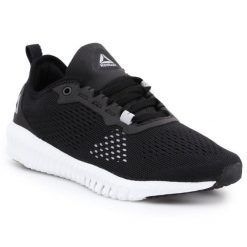 Buty Reebok Flexagon W CN2407 czarne. Czarne obuwie sportowe damskie bez wzorów, z gumy, na fitness i siłownię. Za 449.26 zł.