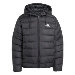 Kurtka z kapturem adidas Essentials Climawarm 3 stripes. Czarne kurtki męskie Adidas, m, bez wzorów, z materiału, climawarm (adidas). Za 427.99 zł.